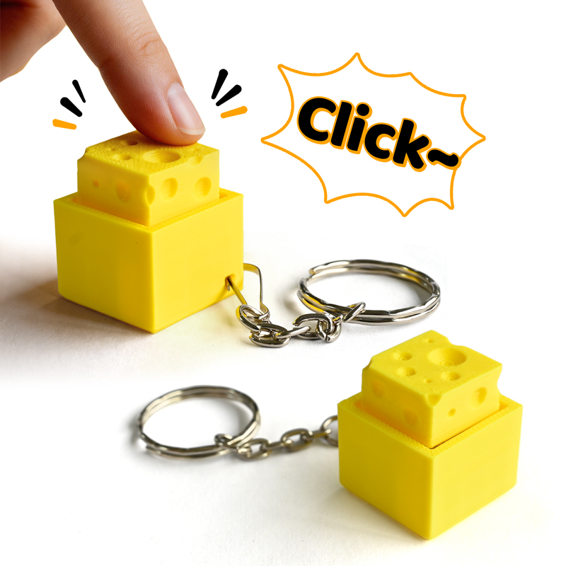 3D Printing Toys - 3D Printed Cheesy Key Fidget Clicker