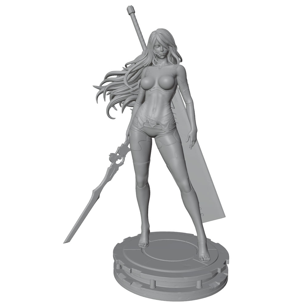 3D Printing Instructor - 1/24 Desktop decoration, female warrior model