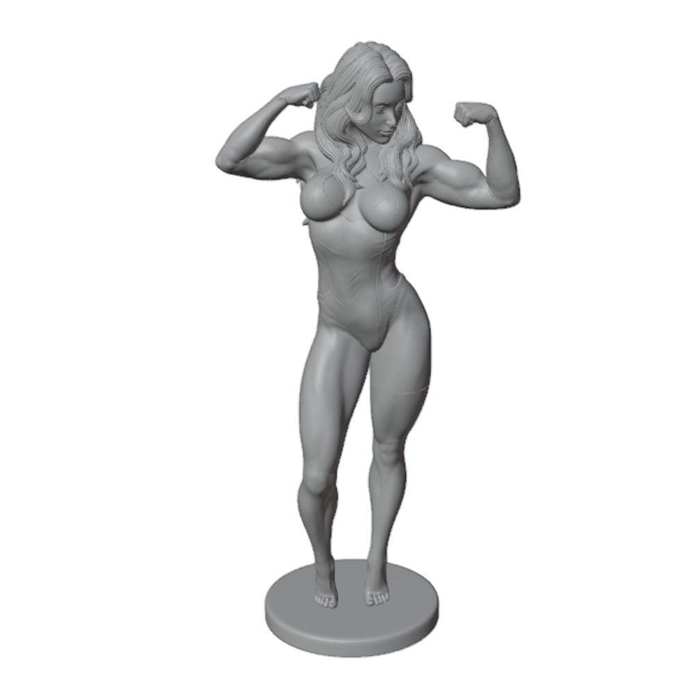 3D Printing Instructor - Sexy Fitness Woman, Long-Haired Fitness Instructor,