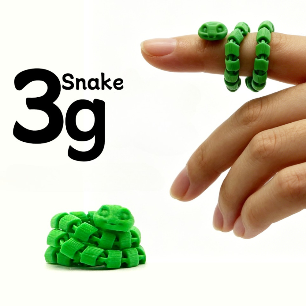 3D Printing Food - Mini 3D Printed Articulated Snake Toy