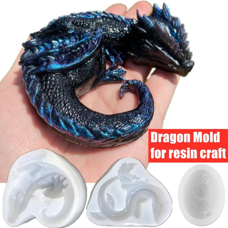 3D Printing Egg - 3 Styles Mirror Sleepy Dragon Dinosaur