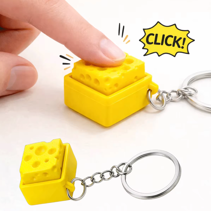 3D Printing Toys - 3D Printed Mini Cheese Keyboard Clicker