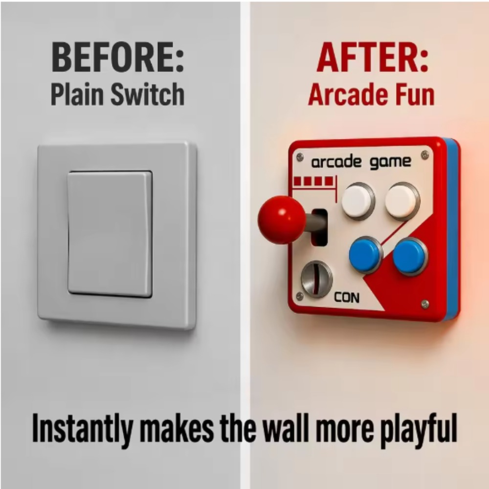 3D Printing Ideas - Retro Arcade Joystick Switch Plate Cover,