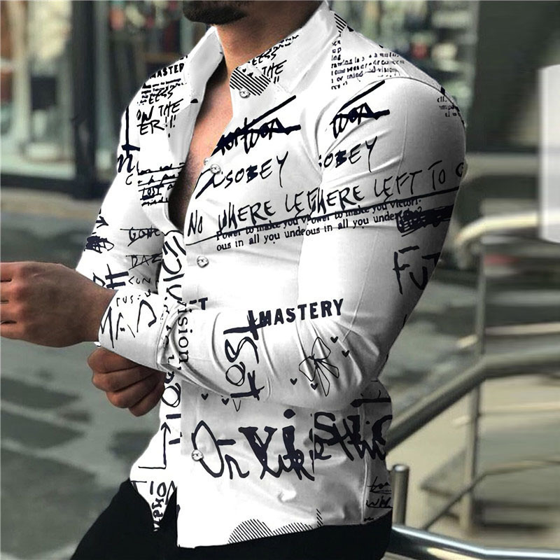 3D Printing Design - Men's Long-sleeve Shirt with 3D Printed