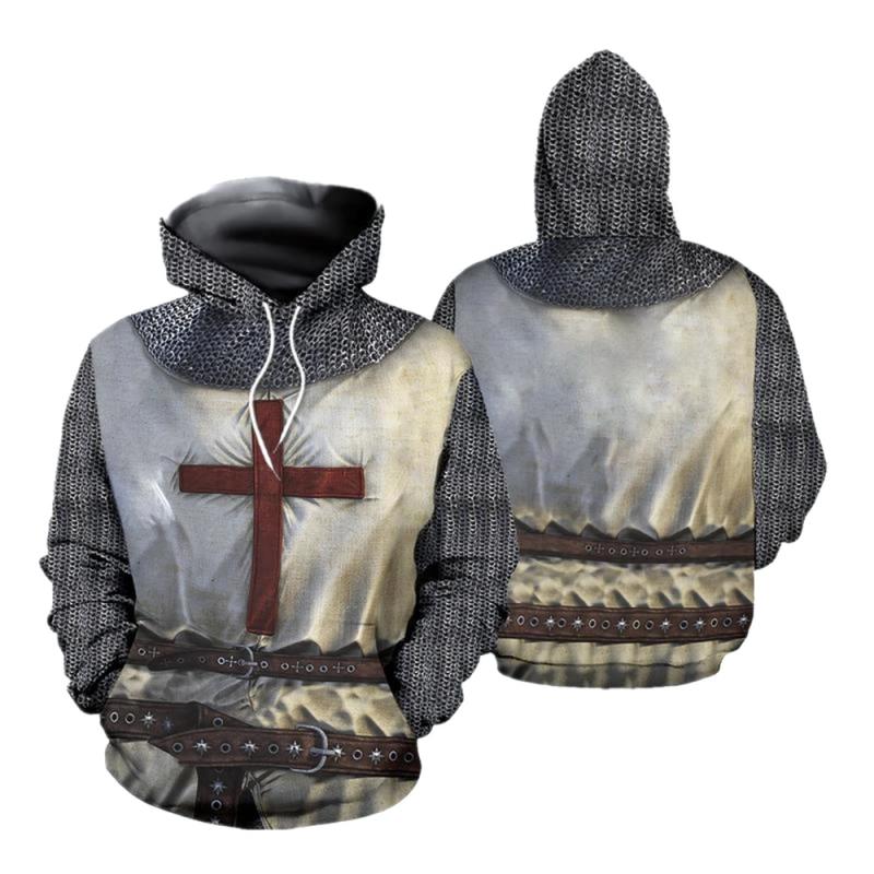 3D Printing Knight Armor - Knights Templar Armor Hoodies Jacket Crusader