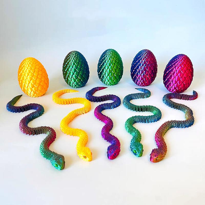 3D Printing Egg - 30cm 3D Printed Snake With 8.5cm