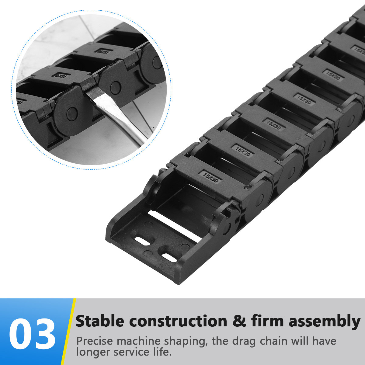 1M Black Plastic Cable Carrier - 3D Printing Machine recension och pris