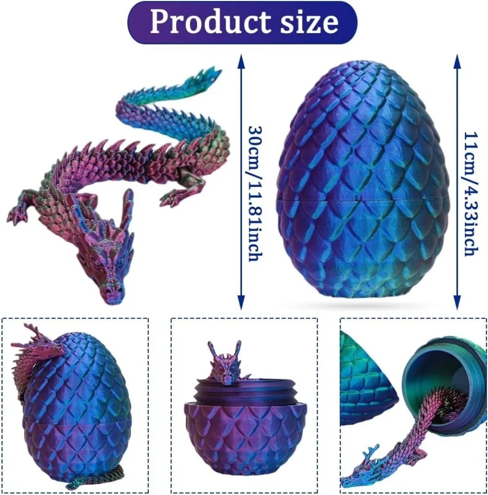 3D Mini Chinese Dragon Surpris - 3D Printing Egg recension och pris
