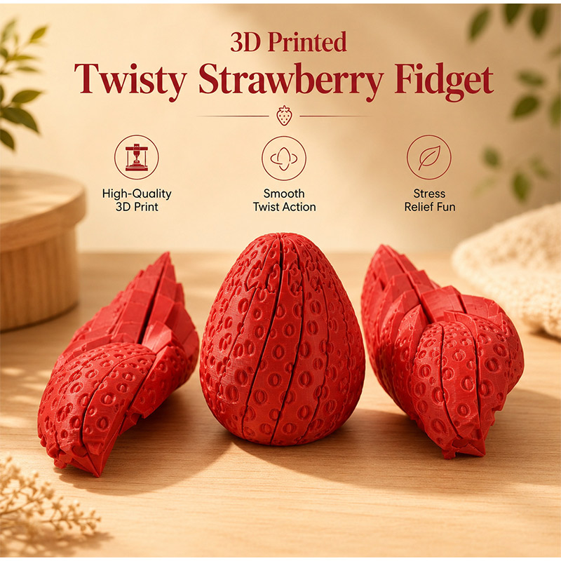 Twisted Strawberry Egg 3d Prin - 3D Printing Egg recension och pris