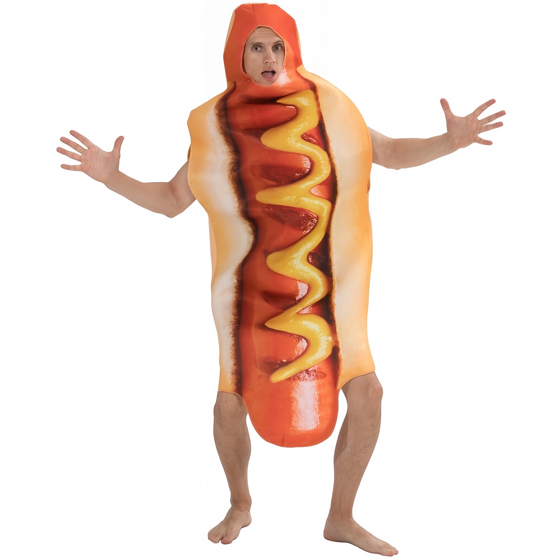 Funny 3D Print Hot Dog Hooded  - 3D Printing Food recension och pris