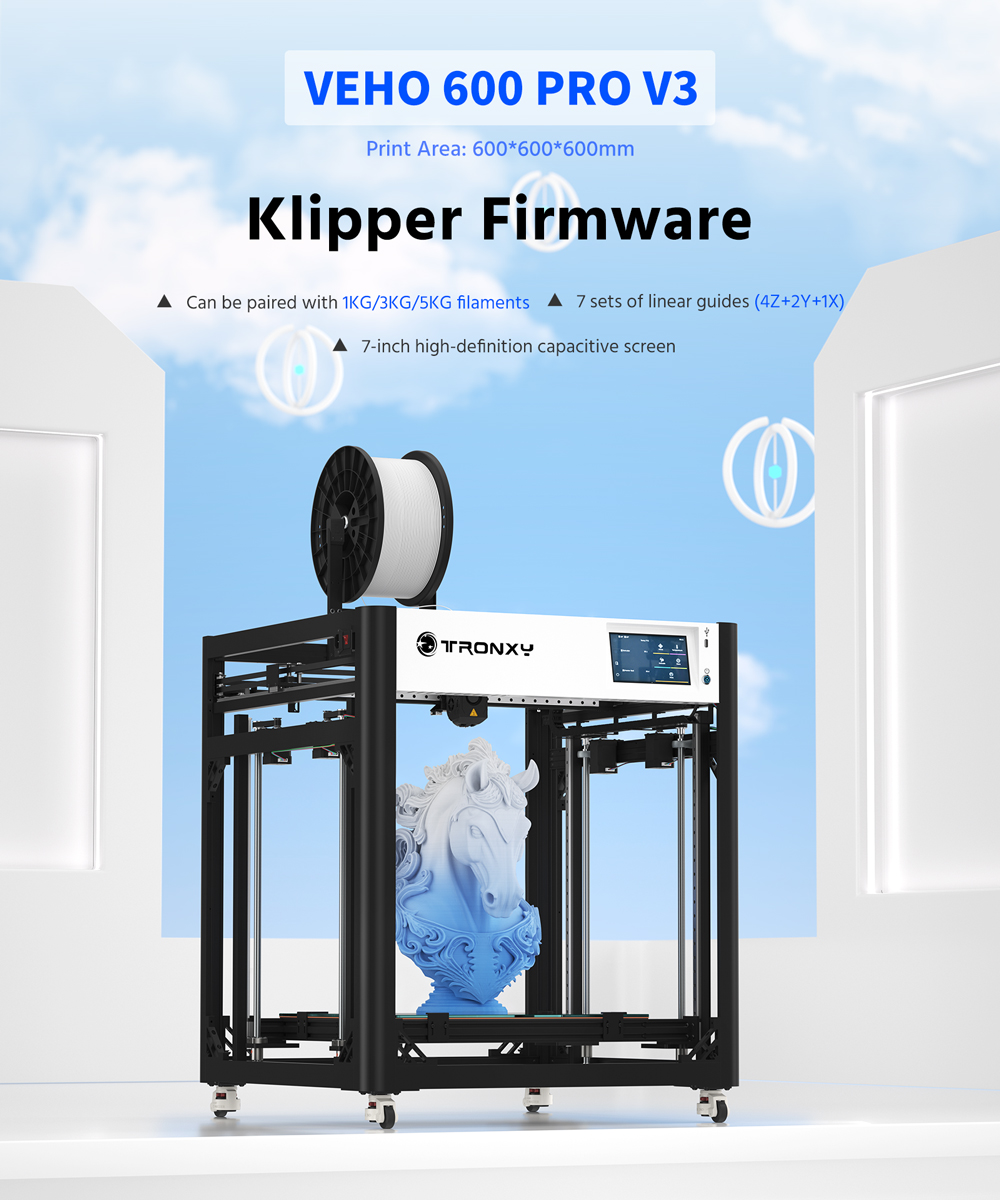 Tronxy VEHO-600 / PRO V3 Large - 3D Printing X Y Z Axis recension och pris