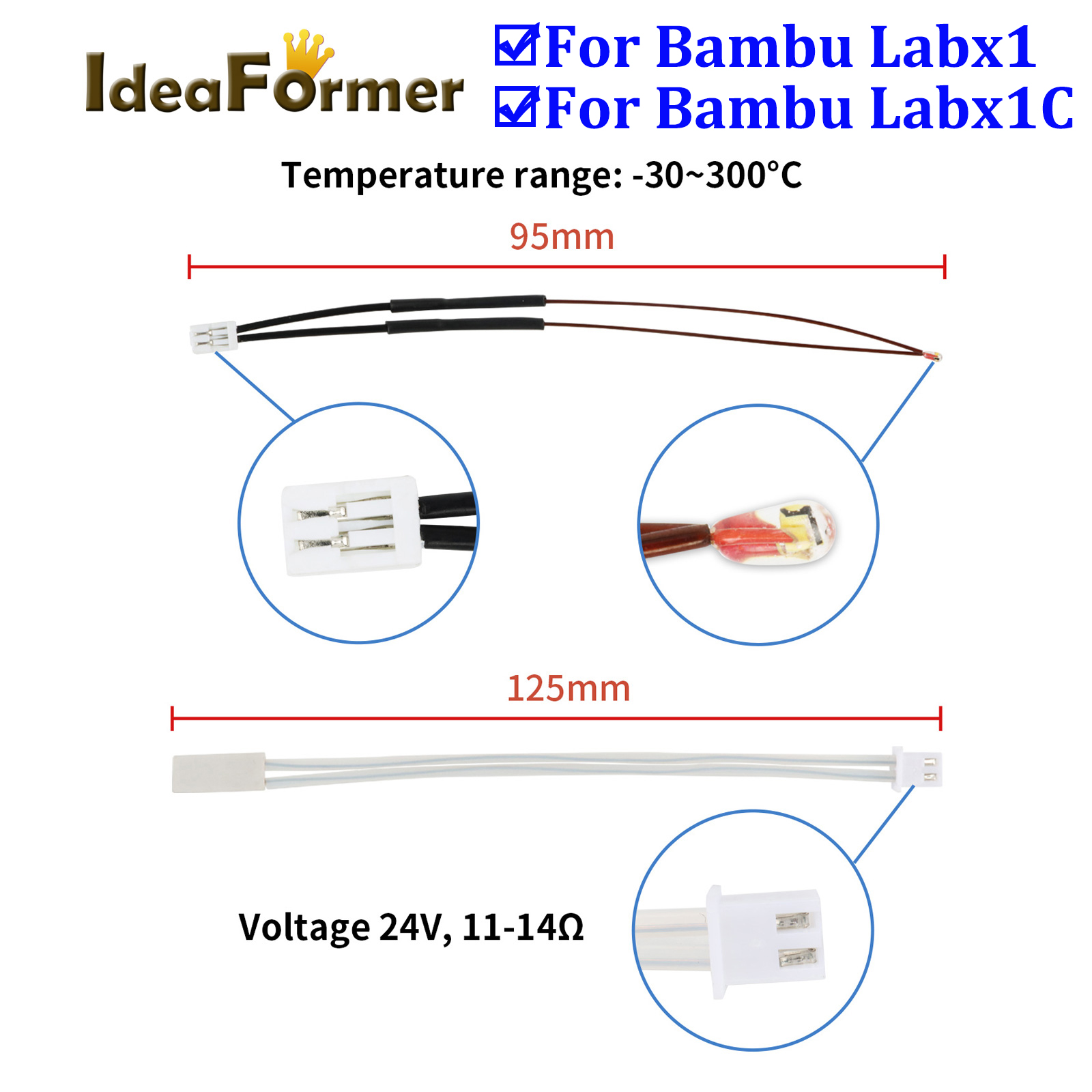 24V 48W Ceramic Cartridge Heat - 3D Printing X1 Carbon recension och pris