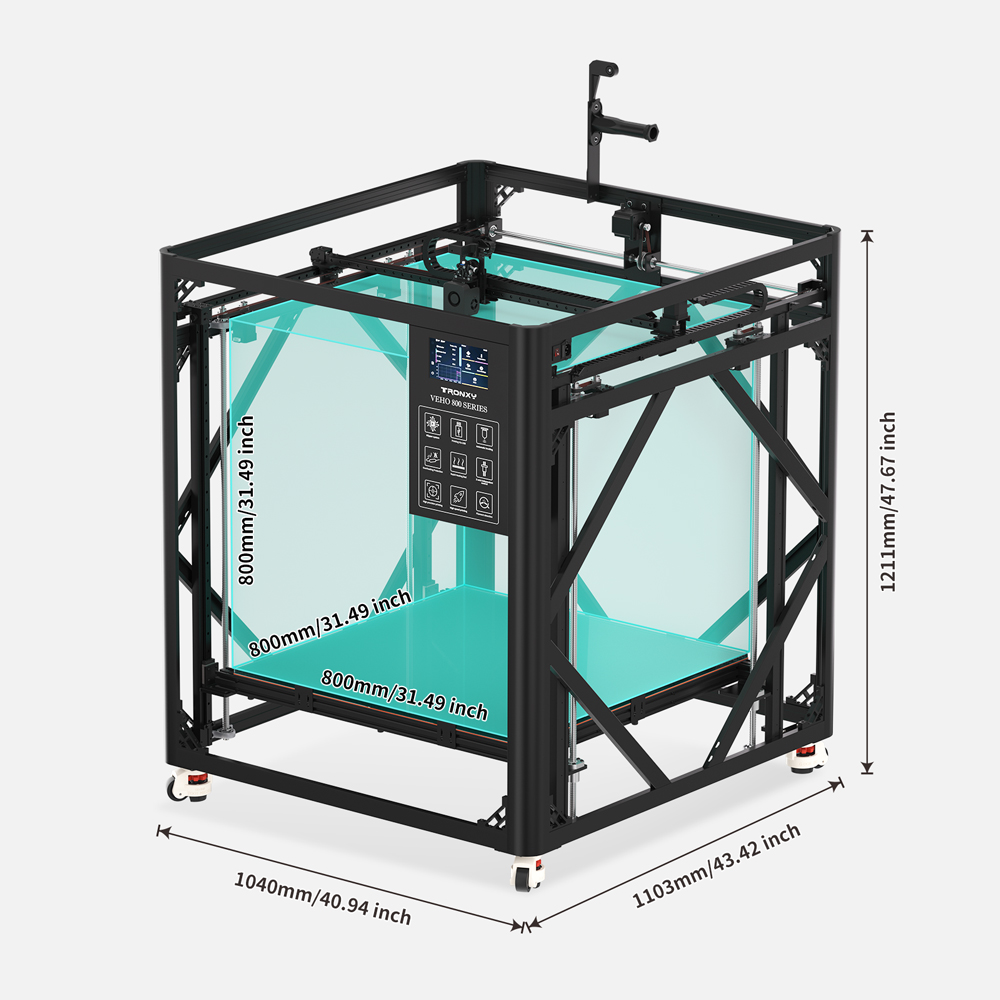 Tronxy VEHO-800-12 or PRO Larg - 3D Printing X Y Z Axis recension och pris