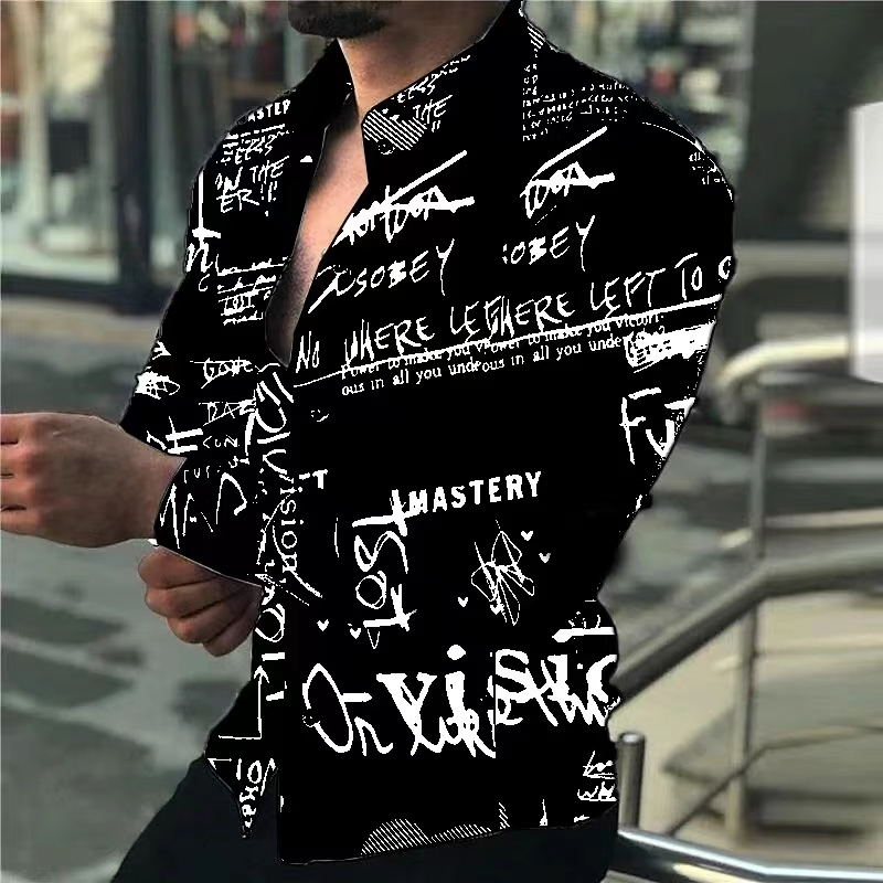 Men's Long-sleeve Shirt with 3 - 3D Printing Design recension och pris
