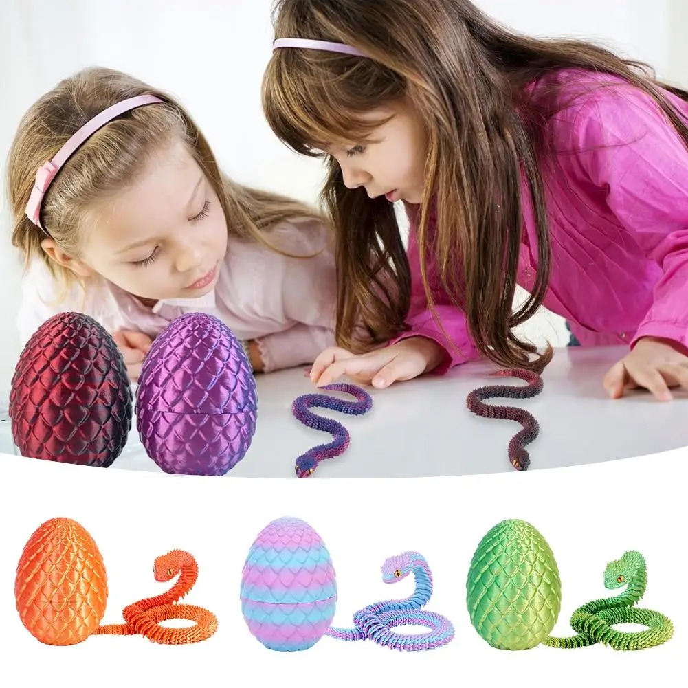 3D Printed Cool Snake Dragon E - 3D Printing Egg recension och pris