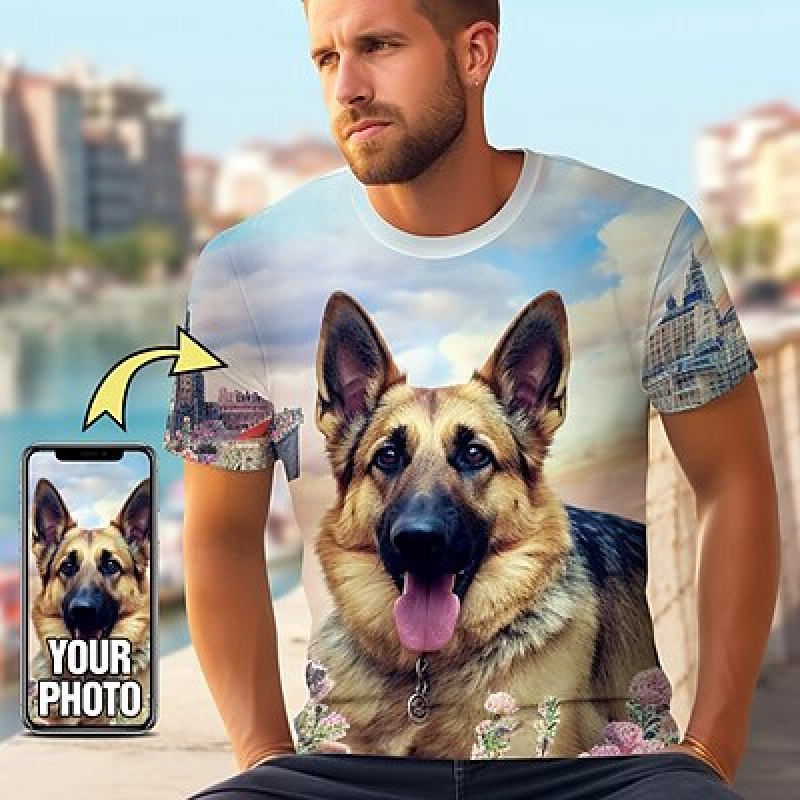Custom Pet T Shirt for Men Des - 3D Printing Ideas recension och pris