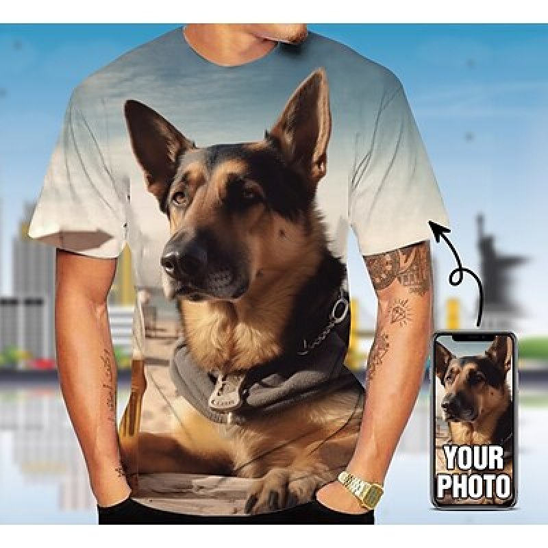Custom Pet T Shirt for Men Des - 3D Printing Ideas recension och pris