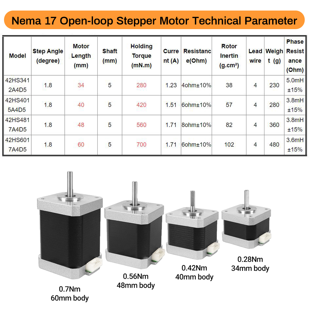 Nema17 Stepper Motor 42 Motor  - 3D Printing Machine recension och pris
