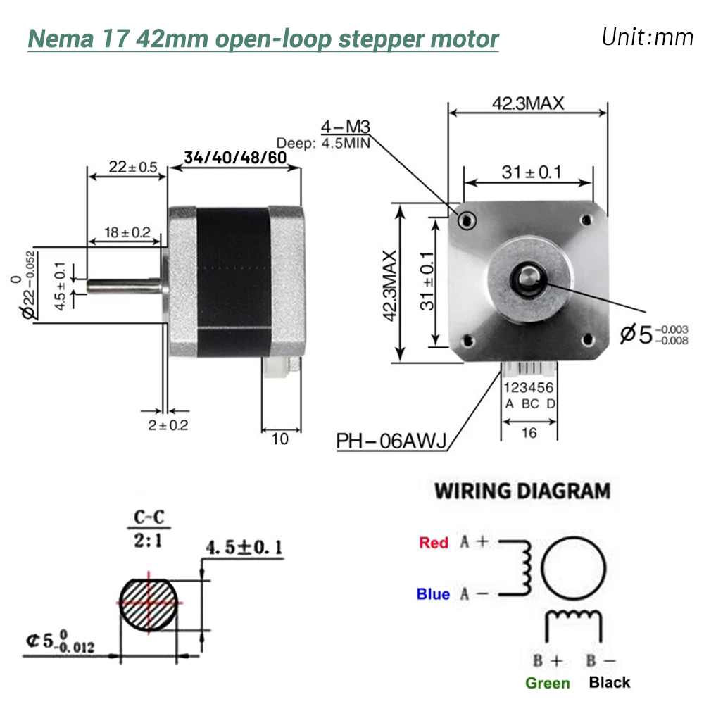 Nema17 Stepper Motor 42 Motor  - 3D Printing Machine recension och pris