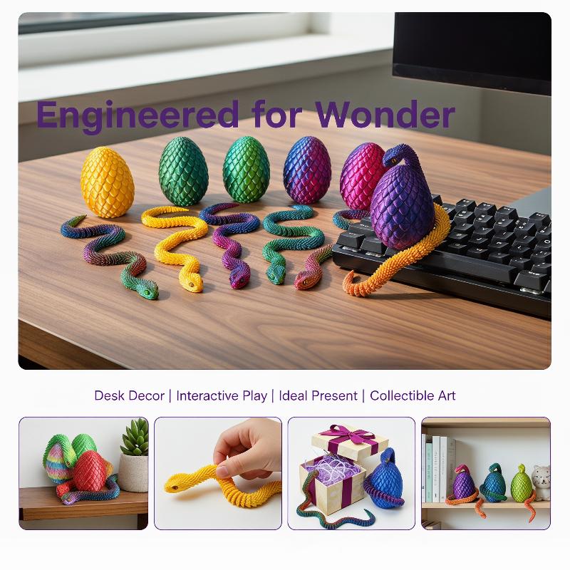 30cm 3D Printed Snake With 8.5 - 3D Printing Egg recension och pris